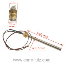 703917  Résistance 280W 9,5 mm longueur 140 mm de poêle à pellet 25,65 €