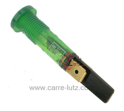 Voyant vert diamètre 10 mm 230V