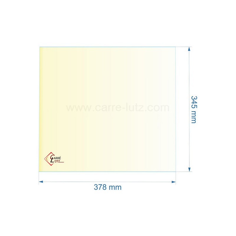 51218 - Vitre réfractaire Vitrocéramique 378x345 de foyer Aduro 19