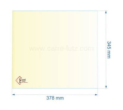 00377  51218 - Vitre réfractaire Vitrocéramique 378x345 de foyer Aduro 19 62,30 €