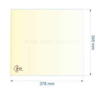 00377  51218 - Vitre réfractaire Vitrocéramique 378x345 de foyer Aduro 19 62,30 €