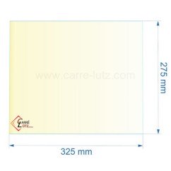 00378  51003 - Vitre réfractaire Vitrocéramique 325x275 mm de foyer Aduro 10 47,30 €