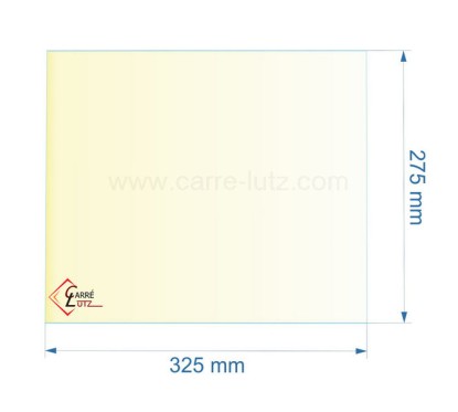 00378  51003 - Vitre réfractaire Vitrocéramique 325x275 mm de foyer Aduro 10 47,30 €