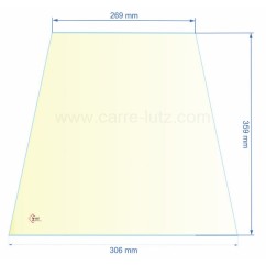 00379  51114 - Vitre réfractaire Vitrocéramique 359/269x306 mm de foyer Aduro 11 68,50 €