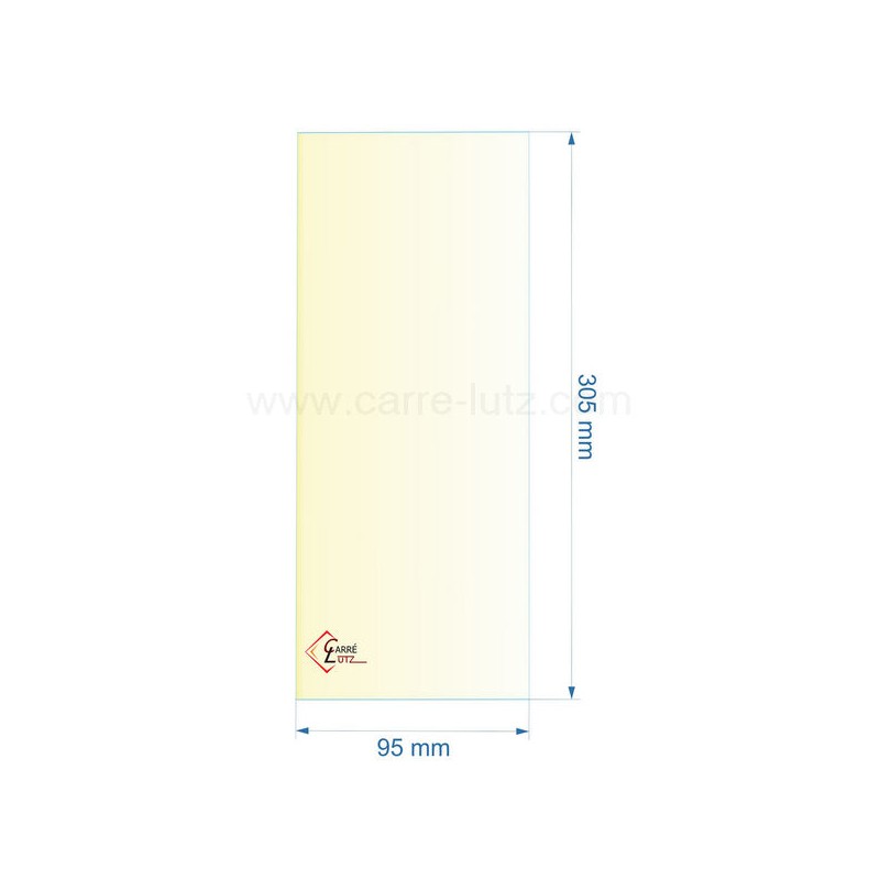 51145 - Vitre réfractaire 305x95 mm de foyer Aduro 13