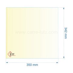 00381  51144 - Vitre réfractaire Vitrocéramique 350x342 mm de foyer Aduro 13 58,40 €