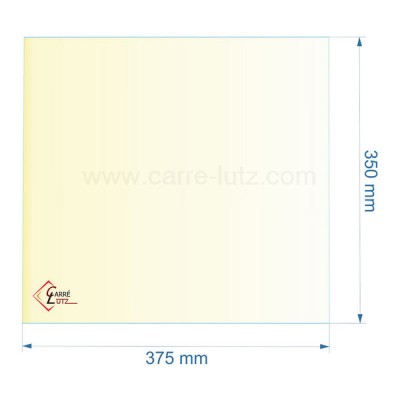 00382  51175 - Vitre réfractaire Vitrocéramique 375x350 mm de foyer Aduro 14 68,90 €