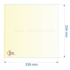 00383  51051 - Vitre réfractaire Vitrocéramique 339x334 mm de foyer Aduro 3 61,60 €