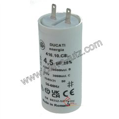 23090204  Condensateur permanent 4,5 µf 450V faston 2,8mm  4,00 €