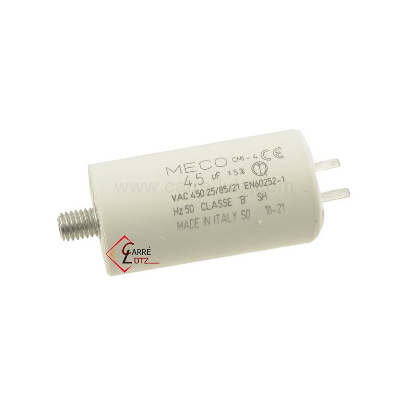 23090204  Condensateur permanent 4,5 µf 450V faston 2,8mm  5,80 €