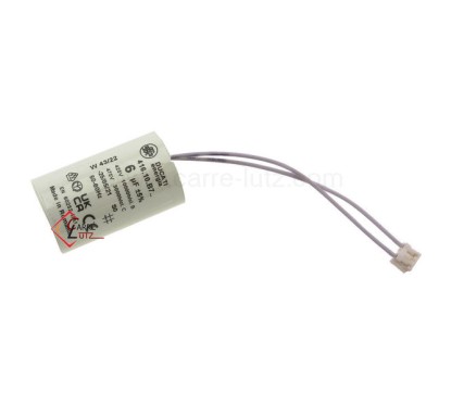 23090215  Condensateur permanent  6 µf  450V à fil\nà fil + connecteur pour moteur de volet roulant Bubendorff 8,70 €