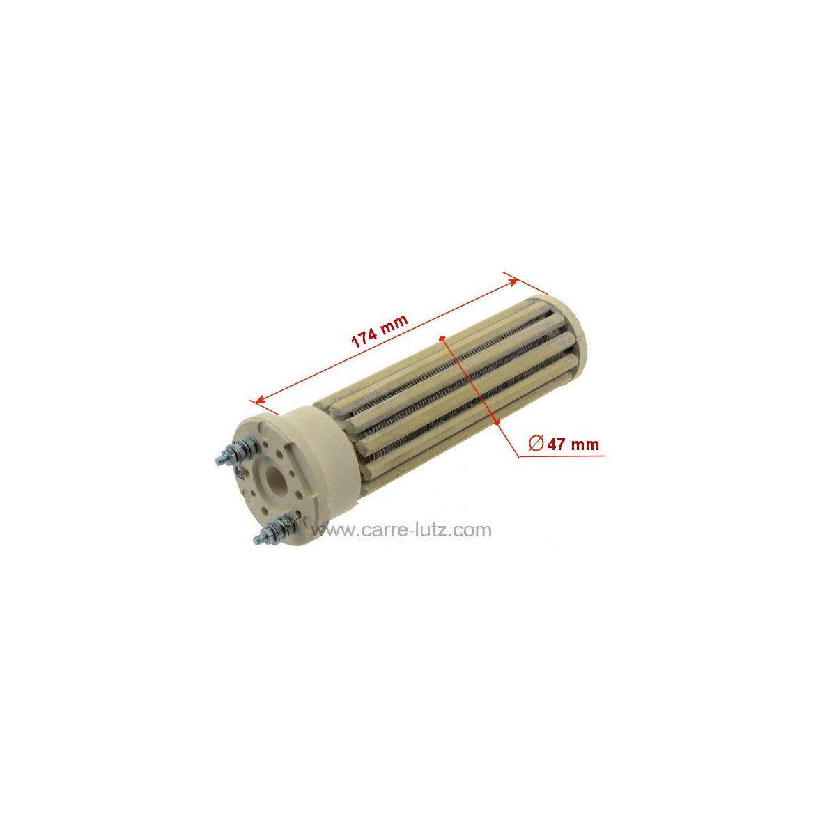 703602  Résistance de chauffe-eau stéatite 47X175 mm 800W monophasé  29,00 €