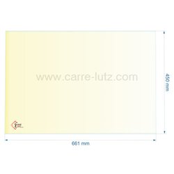 03191 - Vitre réfractaire Vitrocéramique 661x450 mm de foyer Supra 