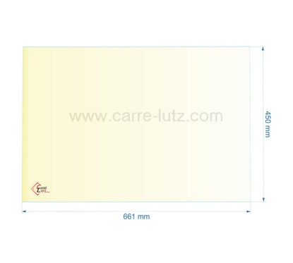 00390  03191 - Vitre réfractaire Vitrocéramique 661x450 mm de foyer Supra  154,60 €