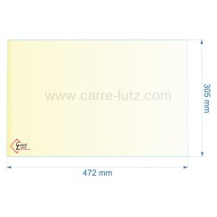 00395  805028 - Vitre réfractaire Vitrocéramique 472x305 mm de foyer Panadero Alhambra 70,70 €