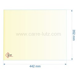805001 - Vitre réfractaire Vitrocéramique 442x352 mm de foyer Panadero Alpes