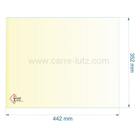 Vitre réfractaire Vitrocéramique 442x352 mm de foyer Panadero Ref. 805001 Alpes, reference 00396