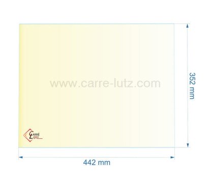 00396  805001 - Vitre réfractaire Vitrocéramique 442x352 mm de foyer Panadero Alpes 75,10 €