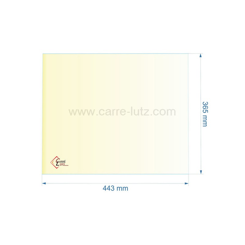 00397  805095 - Vitre réfractaire Vitrocéramique 443x365 mm de foyer Panadero Annecy 81,20 €