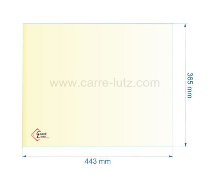 805095 - Vitre réfractaire Vitrocéramique 443x365 mm de foyer Panadero Annecy