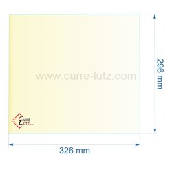 805004 - Vitre réfractaire Vitrocéramique 326x296 mm de foyer Panadero Aragon