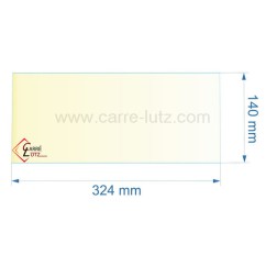 00399  805058 - Vitre réfractaire Vitrocéramique 324x140 mm de foyer Panadero Aragon 31,10 €