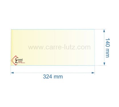 00399  805058 - Vitre réfractaire Vitrocéramique 324x140 mm de foyer Panadero Aragon 31,10 €