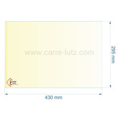 00400  805031 - Vitre réfractaire Vitrocéramique 430x295 mm de foyer Panadero Artic 61,00 €