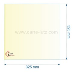 00401  805033 - Vitre réfractaire Vitrocéramique 325x325 mm de foyer Panadero Atlanta 51,60 €