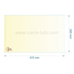 00402  805034 - Vitre réfractaire Vitrocéramique 475x295 mm de foyer Panadero Atlanta 65,90 €