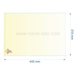 805003 - Vitre réfractaire Vitrocéramique 445x310 mm de foyer Panadero Atlas