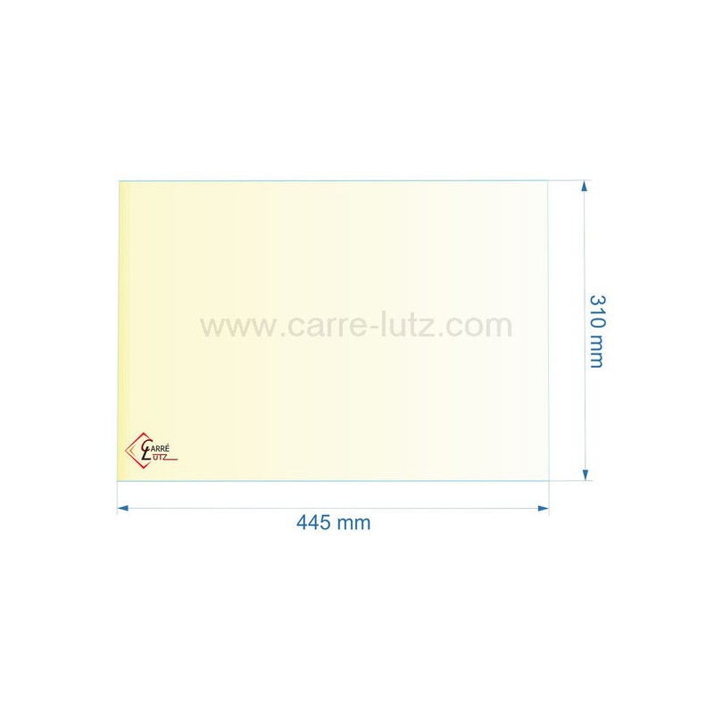 00403  805003 - Vitre réfractaire Vitrocéramique 445x310 mm de foyer Panadero Atlas 65,10 €