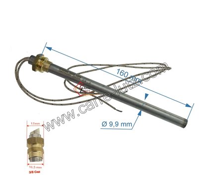 70390022 Bougie ou Résistance 320W 9,9 mm longueur 160 mm de poêle à pellet 44,10 €