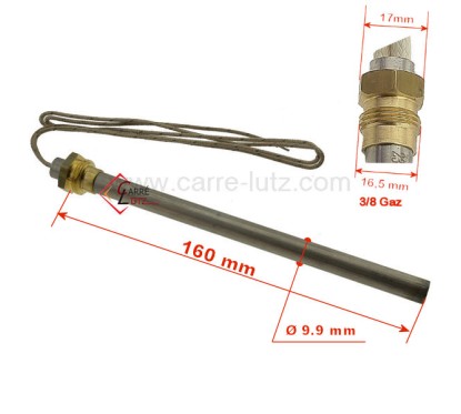 70390022 Bougie ou Résistance 320W 9,9 mm longueur 160 mm de poêle à pellet 44,10 €