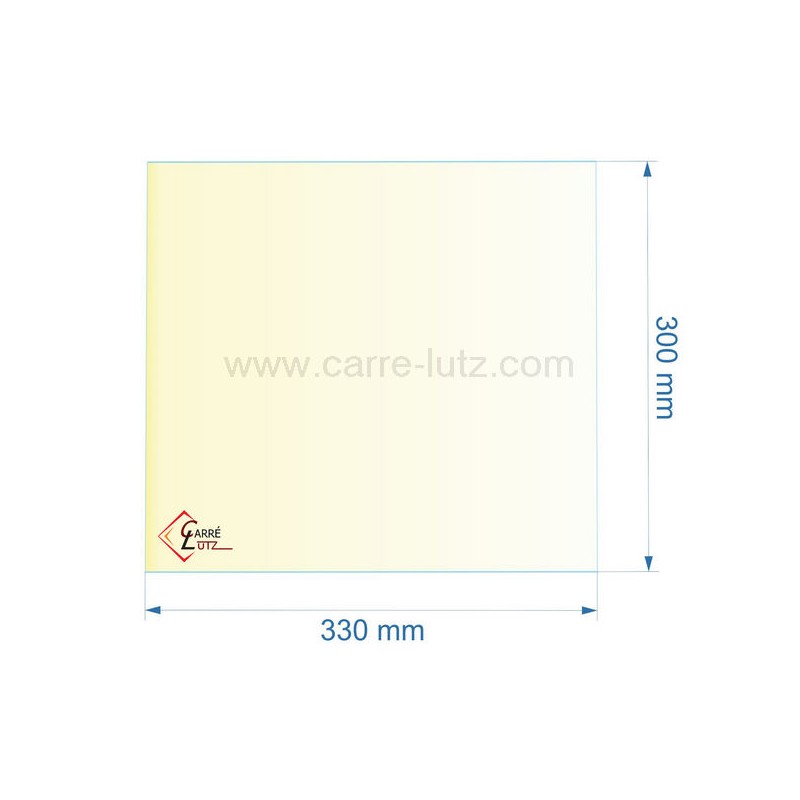 00411  805131 - Vitre réfractaire Vitrocéramique 330x300 mm de poele Panadero Sagres 50,80 €