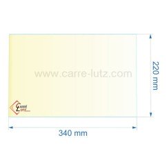 00418  805012 - Vitre réfractaire Vitrocéramique 340x220 mm de poele Panadero Cardiff 41,90 €