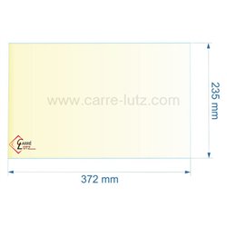 Vitre réfractaire Vitrocéramique 372x235 mm de poele Panadero Ref. 805009 Castilla, reference 00419