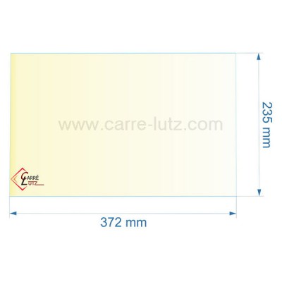 00419  805009 - Vitre réfractaire Vitrocéramique 372x235 mm de poele Panadero Castilla 46,60 €
