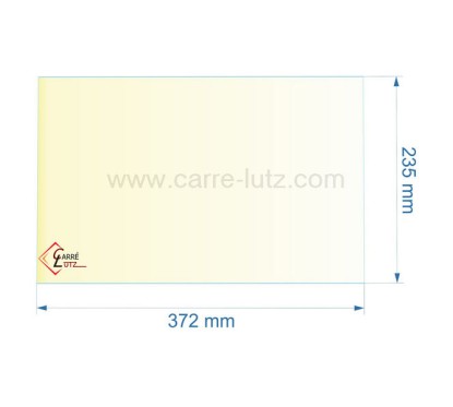 00419  805009 - Vitre réfractaire Vitrocéramique 372x235 mm de poele Panadero Castilla 46,60 €
