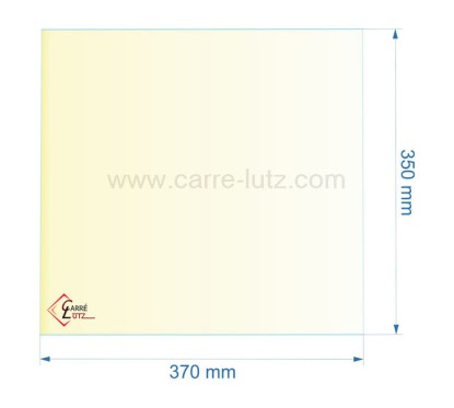 00422  805022 - Vitre réfractaire Vitrocéramique 370x350 mm de poele Panadero Copenhague  62,00 €
