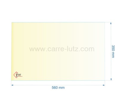00423  805021 - Vitre réfractaire Vitrocéramique 560x350 mm de poele Panadero Copenhague  86,40 €