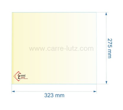 00425  805048 - Vitre réfractaire Vitrocéramique 323x275 mm de poele Panadero E-30 47,10 €