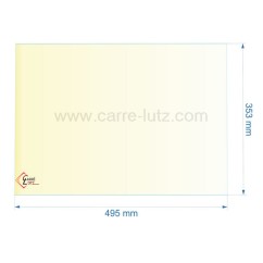 00430  805035 - Vitre réfractaire Vitrocéramique 495x353 mm de poele Panadero Zenia 78,60 €