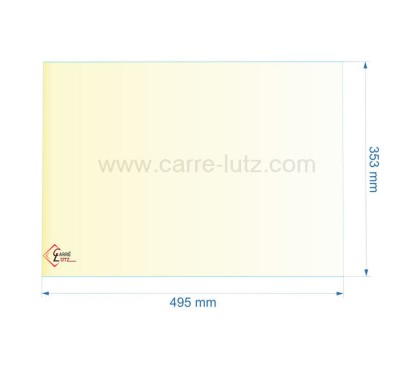 00430  805035 - Vitre réfractaire Vitrocéramique 495x353 mm de poele Panadero Zenia 78,60 €