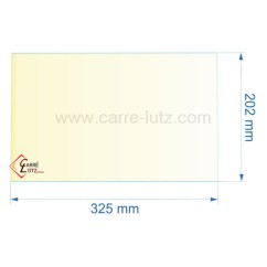 00434  805020 - Vitre réfractaire Vitrocéramique 325x202 mm de poele Panadero Monaco 2 38,50 €