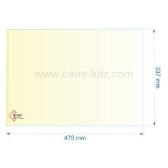 00442  805087 - Vitre réfractaire Vitrocéramique 478x337 mm de poele Panadero Zinc 84,60 €