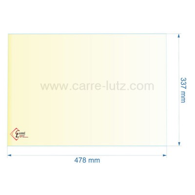 00442  805087 - Vitre réfractaire Vitrocéramique 478x337 mm de poele Panadero Zinc 84,60 €