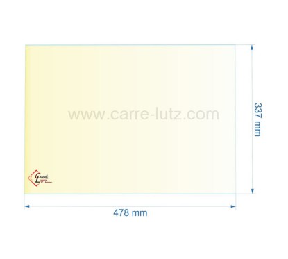 805087 - Vitre réfractaire Vitrocéramique 478x337 mm de poele Panadero Zinc
