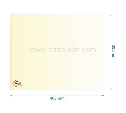 00443  805097 - Vitre réfractaire Vitrocéramique 485x395 mm de poele Panadero Chambery 101,70 €