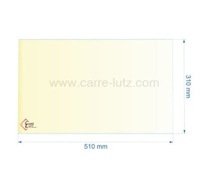 00447  805034 - Vitre réfractaire Vitrocéramique 510x310 mm de poele Panadero Canada 72,50 €